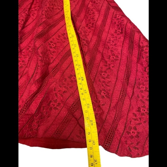 Free People Tu Es La Mini Dress in Ruby Red - Picture 10 of 10